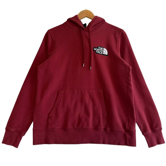 The North Face Tops - The North Face Half Dome Red 70% Cotton Long Sleeve Hoodie Sweatshirt Sz M  #492